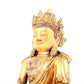 A solemn gilt bronze statue of Bodhisattva