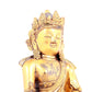 A solemn gilt bronze statue of Bodhisattva