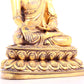 A solemn gilt bronze statue of Bodhisattva