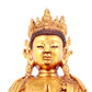 A solemn gilt bronze statue of Bodhisattva