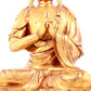 A solemn gilt bronze statue of Bodhisattva