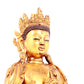 A solemn gilt bronze statue of Bodhisattva