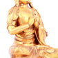 A solemn gilt bronze statue of Bodhisattva