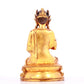 A solemn gilt bronze statue of Bodhisattva