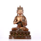 A solemn gilt bronze statue of Bodhisattva