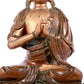 A solemn gilt bronze statue of Bodhisattva