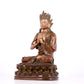 A solemn gilt bronze statue of Bodhisattva