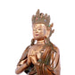 A solemn gilt bronze statue of Bodhisattva