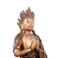 A solemn gilt bronze statue of Bodhisattva