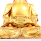 A solemn gilt bronze statue of Sakyamuni