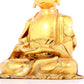 A solemn gilt bronze statue of Sakyamuni