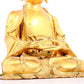 A solemn gilt bronze statue of Sakyamuni