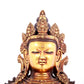 A solemn gilt bronze statue of Amitayus Buddha