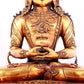 A solemn gilt bronze statue of Amitayus Buddha