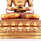 A solemn gilt bronze statue of Amitayus Buddha