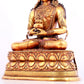 A solemn gilt bronze statue of Amitayus Buddha