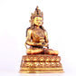 A solemn gilt bronze statue of Amitayus Buddha