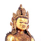 A solemn gilt bronze statue of Amitayus Buddha