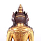 A solemn gilt bronze statue of Amitayus Buddha