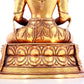 A solemn gilt bronze statue of Amitayus Buddha