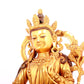 A solemn gilt bronze statue of green Tara