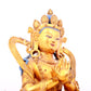 A solemn gilt bronze statue of Bodhisattva