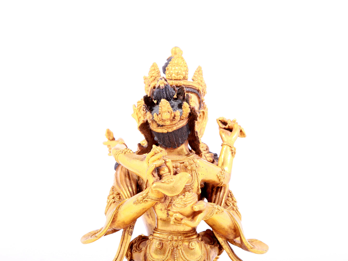 A solemn gilt bronze Vajrasattva hammer statue