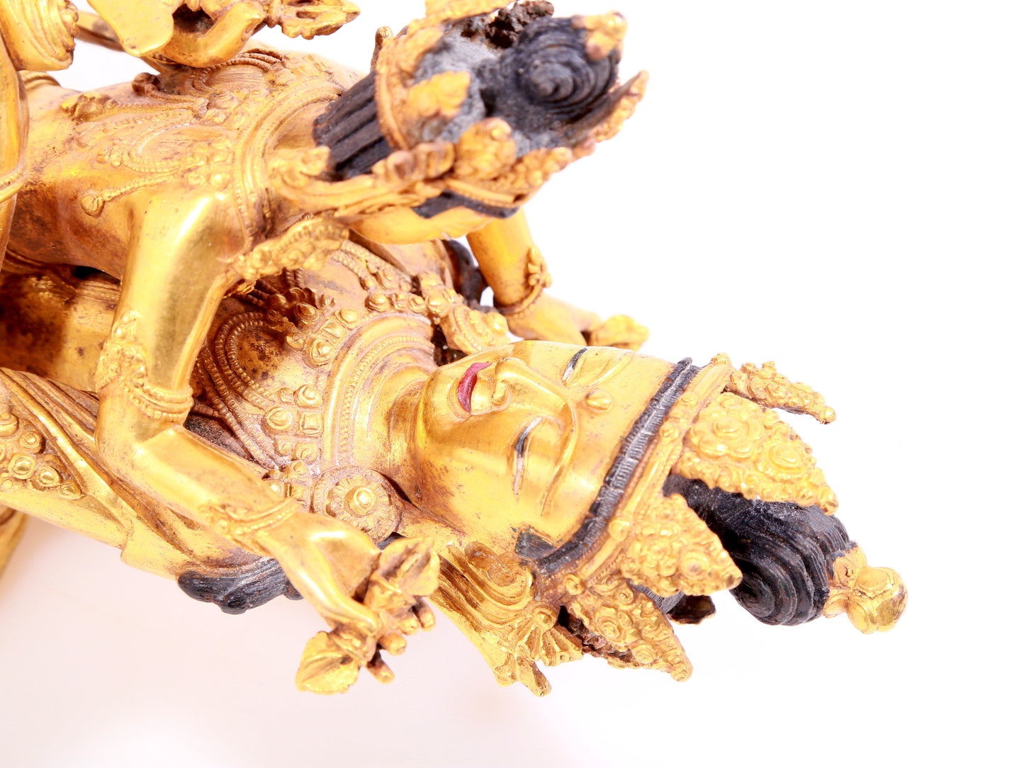 A solemn gilt bronze Vajrasattva hammer statue