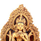 A solemn gilt bronze statue of Bodhisattva