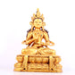 A solemn gilt bronze statue of Bodhisattva