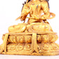 A solemn gilt bronze statue of Bodhisattva