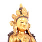 A solemn gilt bronze statue of Bodhisattva