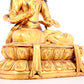 A solemn gilt bronze statue of Bodhisattva