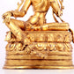 A solemn gilt bronze statue of green Tara