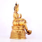 A solemn gilt bronze statue of green Tara