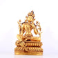 A solemn gilt copper green tara