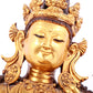 A solemn gilt copper green tara