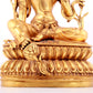 A solemn gilt copper green tara