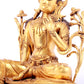 A solemn gilt copper green tara