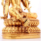 A solemn gilt copper green tara