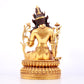 A solemn gilt copper green tara
