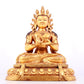 A solemn gilt bronze statue of Bodhisattva