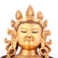 A solemn gilt bronze statue of Bodhisattva