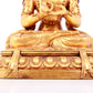 A solemn gilt bronze statue of Bodhisattva