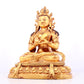 A solemn gilt bronze statue of Bodhisattva