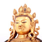 A solemn gilt bronze statue of Bodhisattva