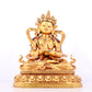 A solemn gilt bronze statue of Bodhisattva inlaid gems