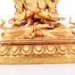 A solemn gilt bronze statue of Bodhisattva inlaid gems