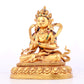 A solemn gilt bronze statue of Bodhisattva inlaid gems