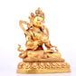 A solemn gilt bronze statue of Bodhisattva inlaid gems